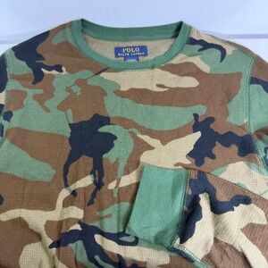 Polo‎ Ralph Lauren Camouflage Thermal Long Sleeve Sleepwear Top Men's S/CH/P